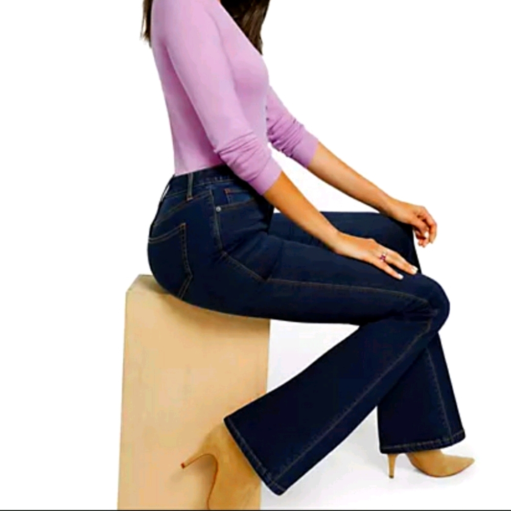 NY&C High-Waisted Curvy Barley Bootcut Jeans